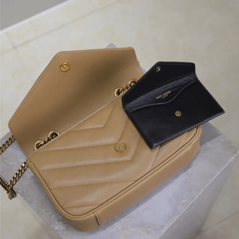 Saint Laurent – Loulou Small Matelassé Lammledertasche