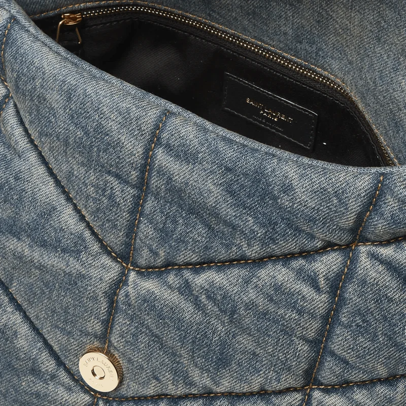 Saint Laurent Loulou Puffer Tasche  in Quilted Vintage Denim